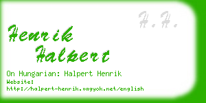 henrik halpert business card